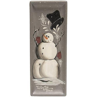 Winter Wishes Snowman Tray, 2 Asstd. - The Fox Decor